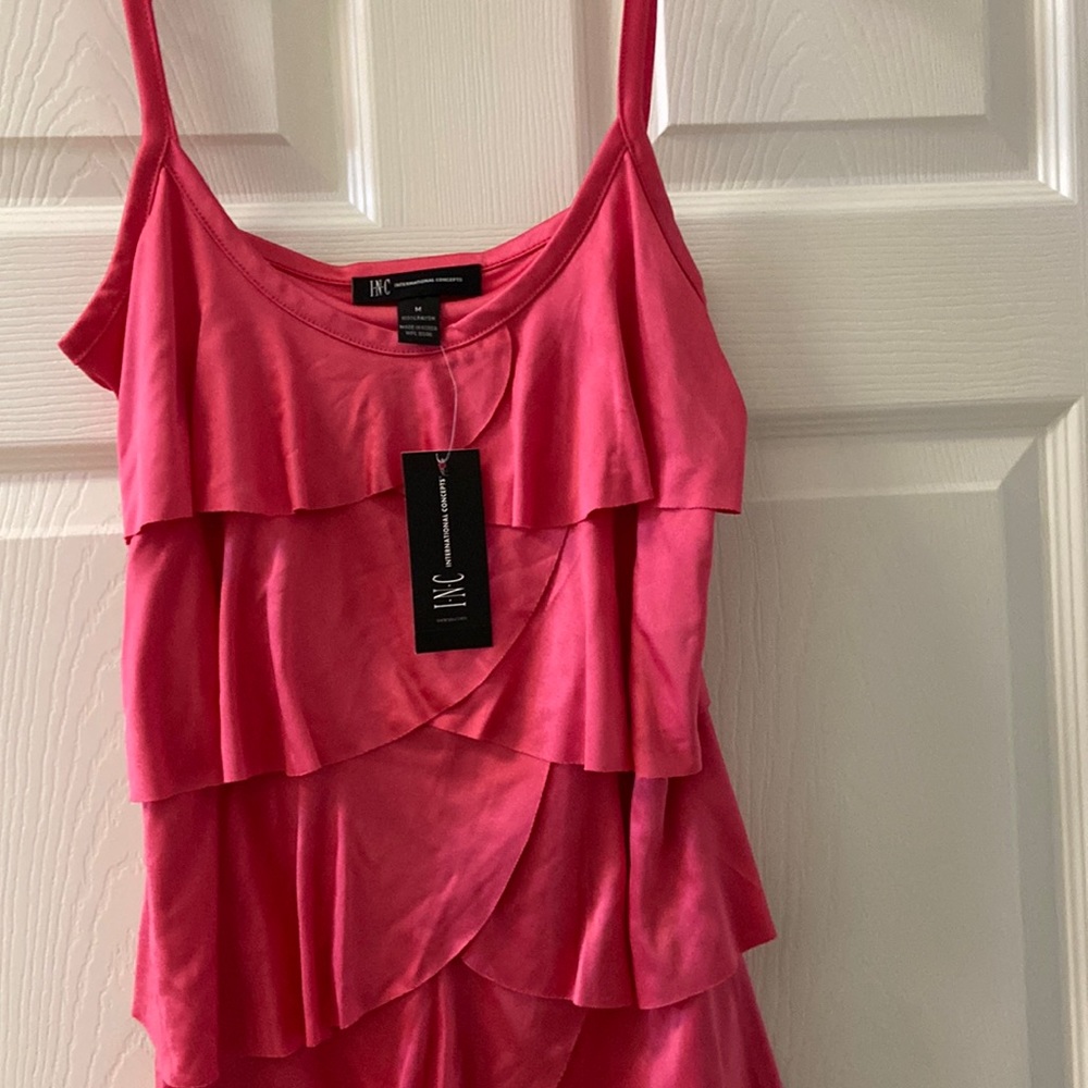 INC International Concepts NWT size M ruffled tank